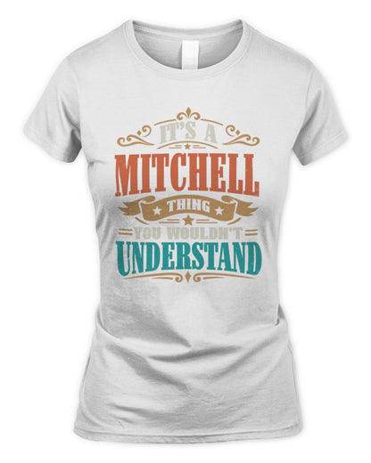 It’s a Name Thing Personalized Retro T-Shirt MITCHELL M1-47 / Women's Standard T-Shirt / white