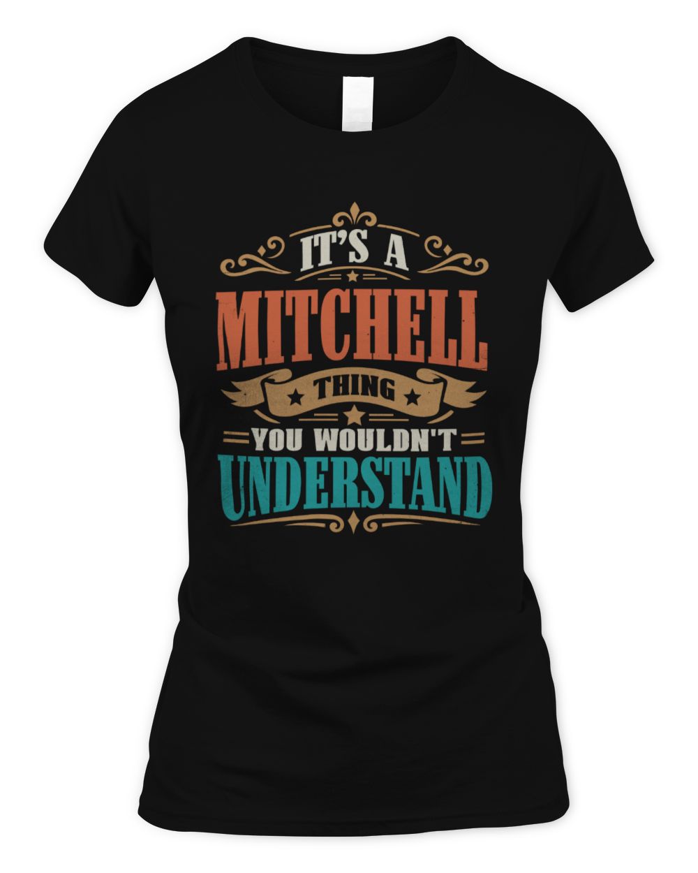 It’s a Name Thing Personalized Retro T-Shirt MITCHELL M1-47 / Women's Standard T-Shirt / black