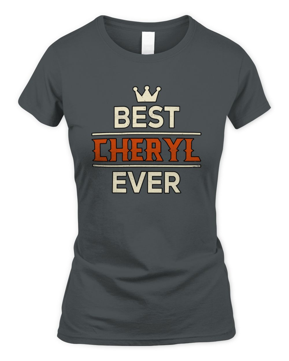 Best Your Name With Crown Shirt CHERYL M1-59 / Women's Standard T-Shirt / charcoal