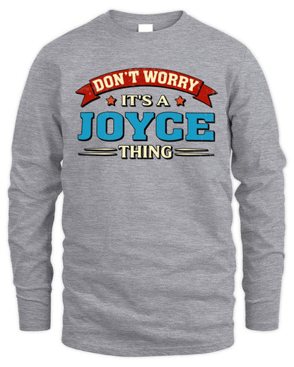 Don't Worry It's a Your Name Thing Funny Retro T-Shirt JOYCE M1-57 / Men's Long Sleeved T-Shirt / sport grey