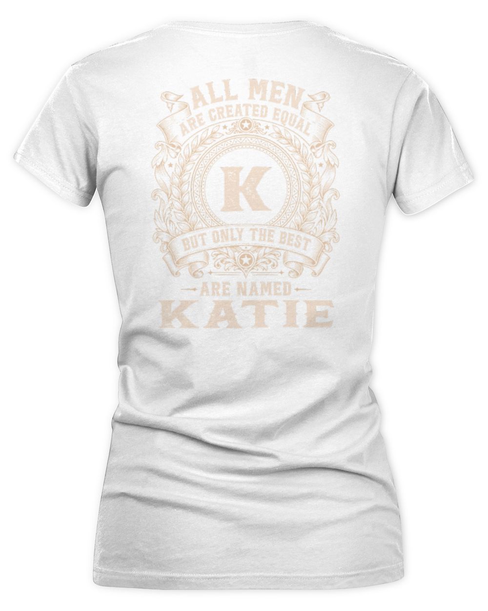 All Men Are Created Equal Cool Logo Shirt KATIE M1-60 / Women's V-Neck T-Shirt / white