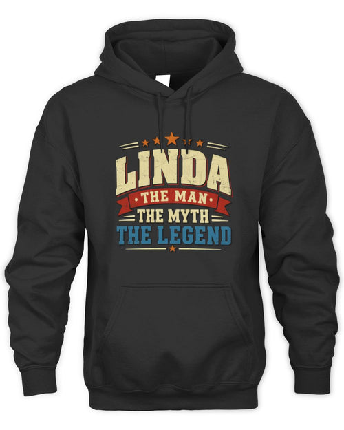 The Man The Myth The Legend Ribbon Vintage T-Shirt LINDA M1-56 / Unisex Hoodie / black