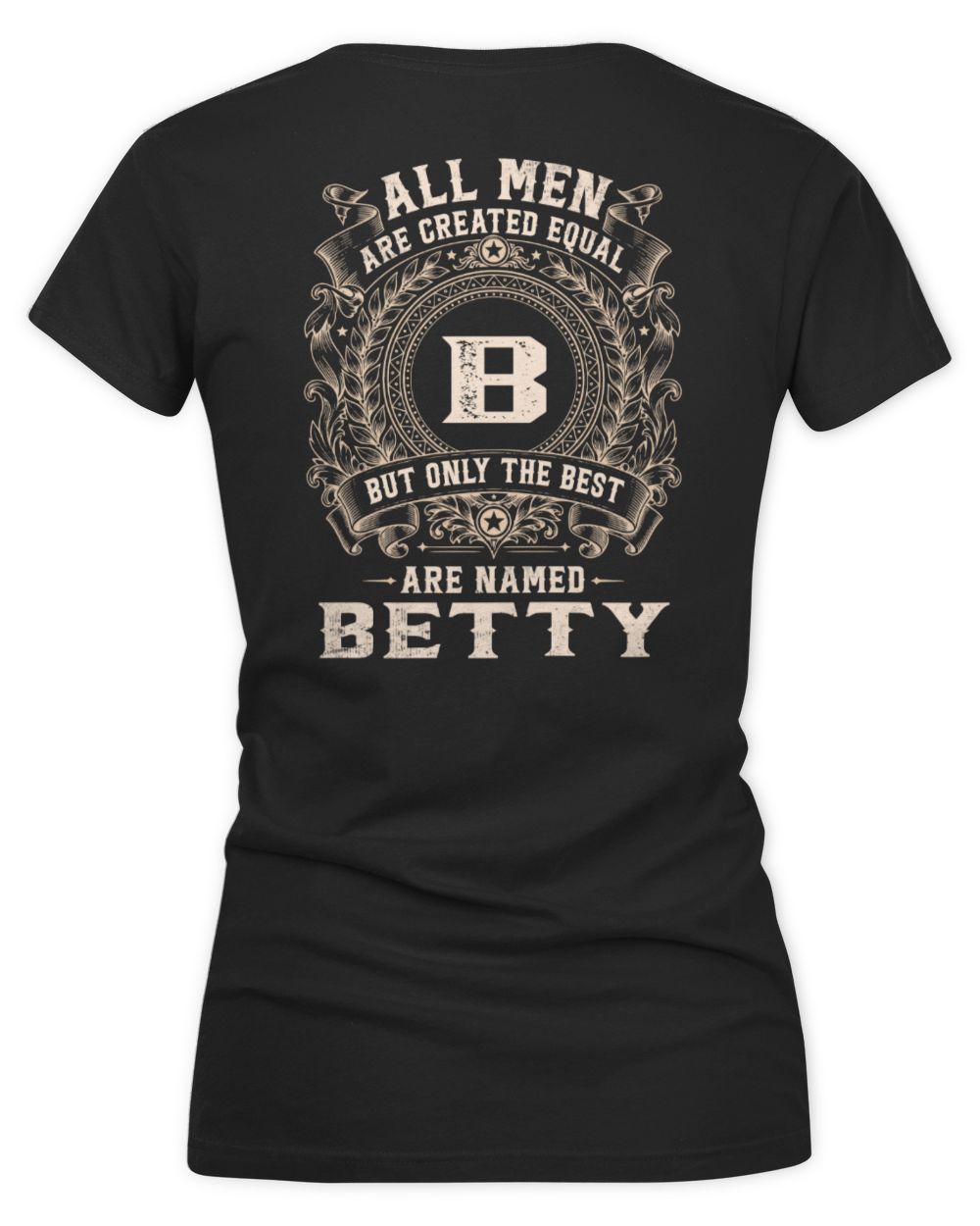 All Men Are Created Equal Cool Logo Shirt BETTY M1-60 / Women's V-Neck T-Shirt / black