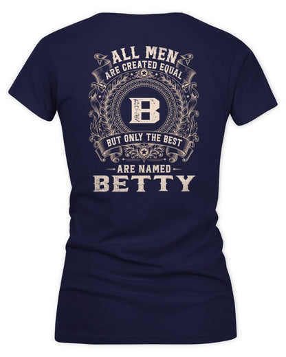 All Men Are Created Equal Cool Logo Shirt BETTY M1-60 / Women's V-Neck T-Shirt / navy