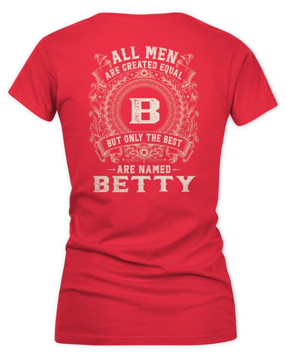All Men Are Created Equal Cool Logo Shirt BETTY M1-60 / Women's V-Neck T-Shirt / red