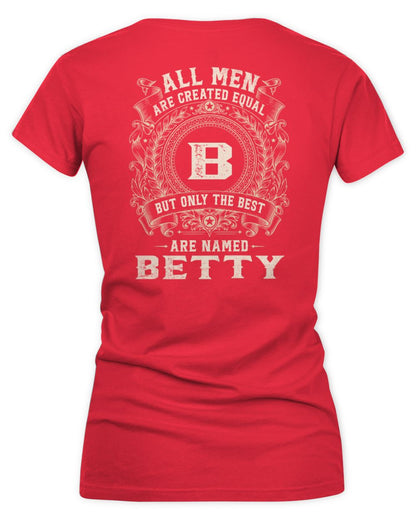 All Men Are Created Equal Cool Logo Shirt BETTY M1-60 / Women's V-Neck T-Shirt / red