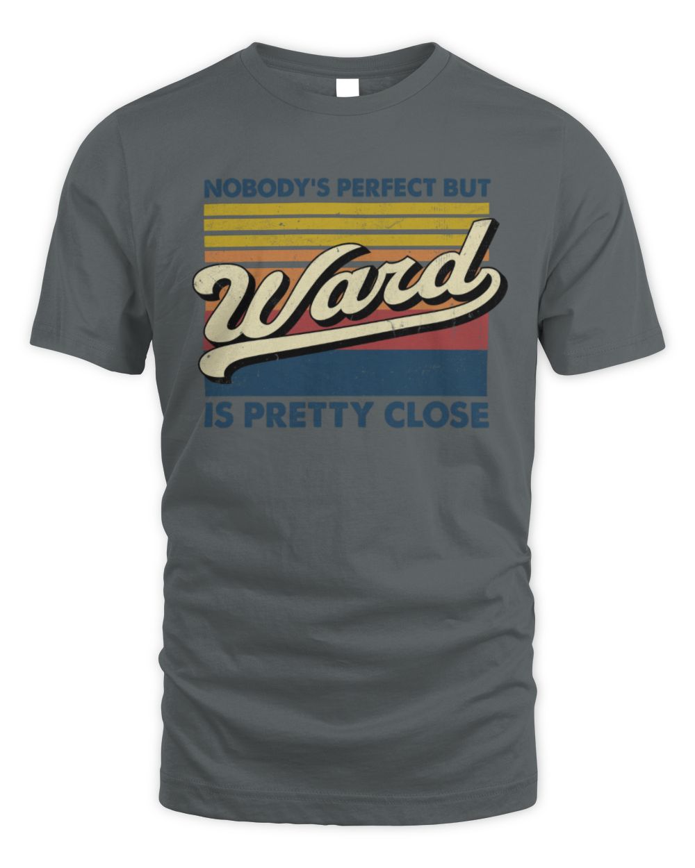 Nobody's Perfect But Your Name Is Pretty Close Retro Shirt WARD M1-65 / Unisex Standard T-Shirt / charcoal
