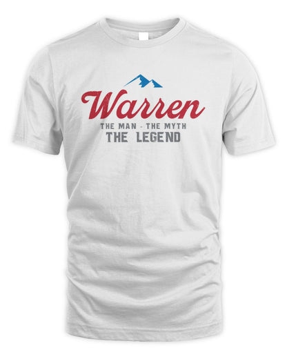 The Man The Myth The Legend Coors Light Beer T-Shirt WARREN M1-S84 / Unisex Standard T-Shirt / white