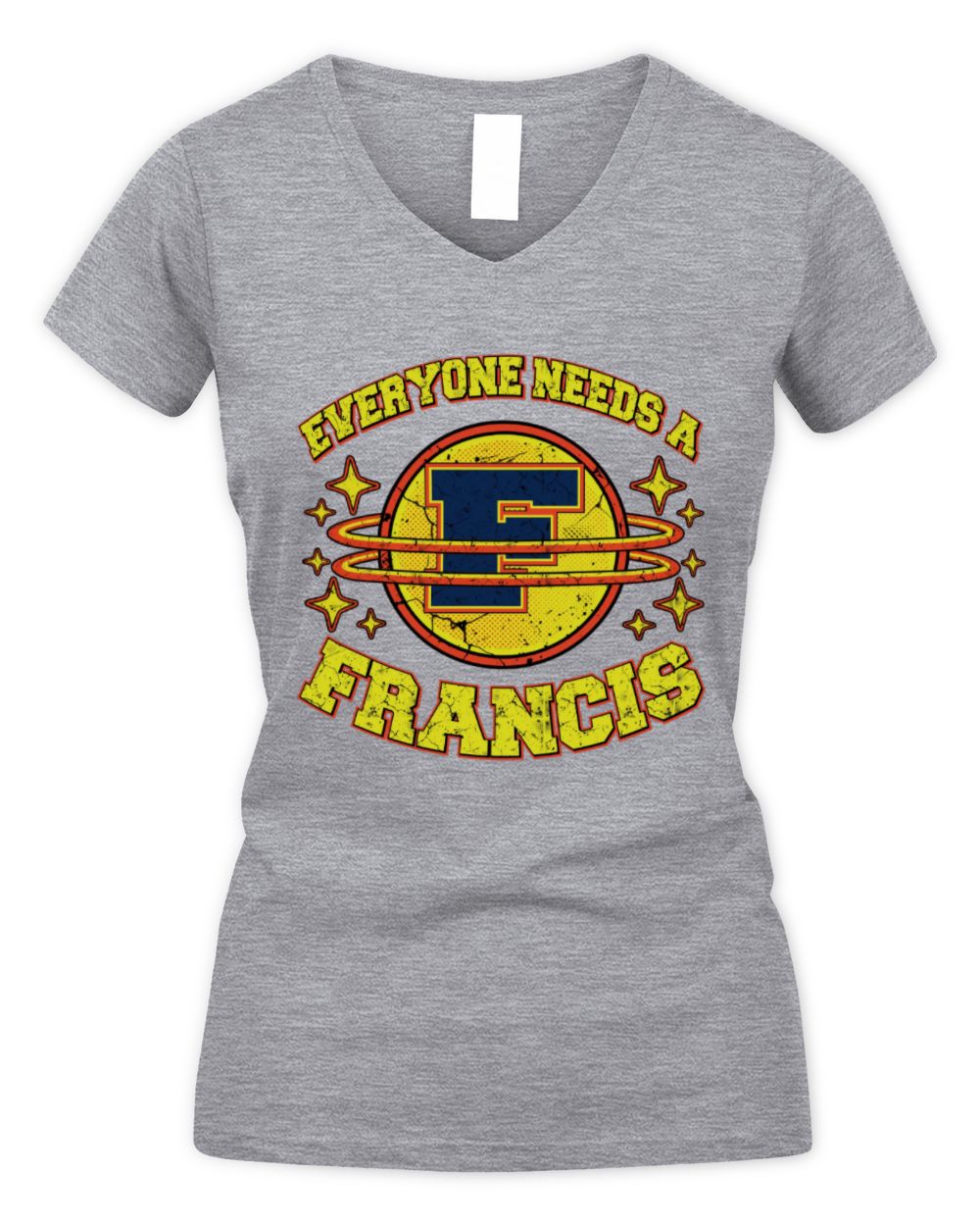Everyone Needs a Your Name Shirt FRANCIS M1-76 / Women's V-Neck T-Shirt / sport grey