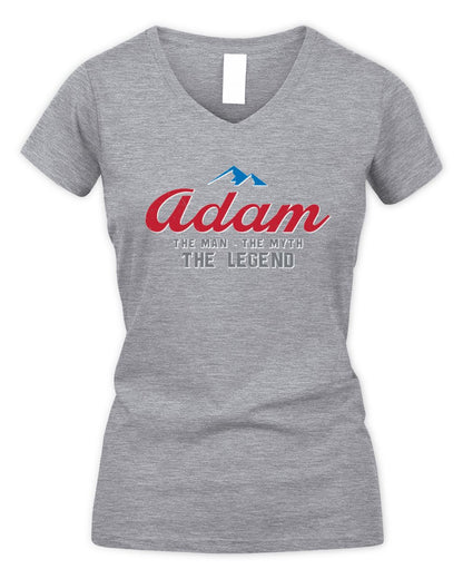 The Man The Myth The Legend Coors Light Beer T-Shirt ADAM M1-S84 / Women's V-Neck T-Shirt / sport grey