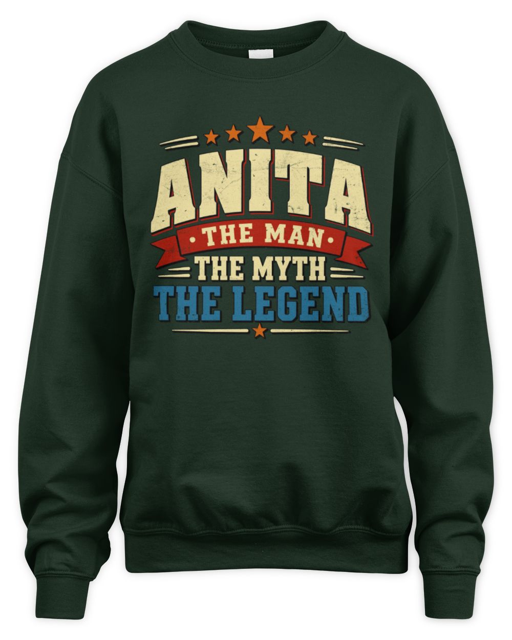 The Man The Myth The Legend Ribbon Vintage T-Shirt ANITA M1-56 / Unisex Sweatshirt / forest green