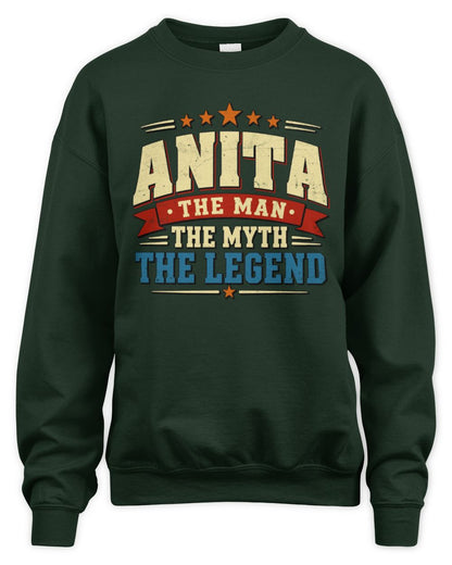 The Man The Myth The Legend Ribbon Vintage T-Shirt ANITA M1-56 / Unisex Sweatshirt / forest green