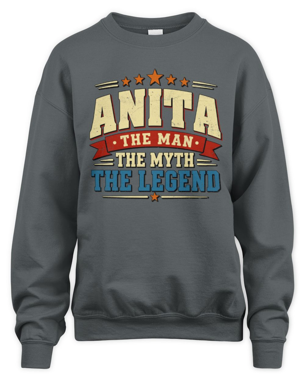 The Man The Myth The Legend Ribbon Vintage T-Shirt ANITA M1-56 / Unisex Sweatshirt / charcoal