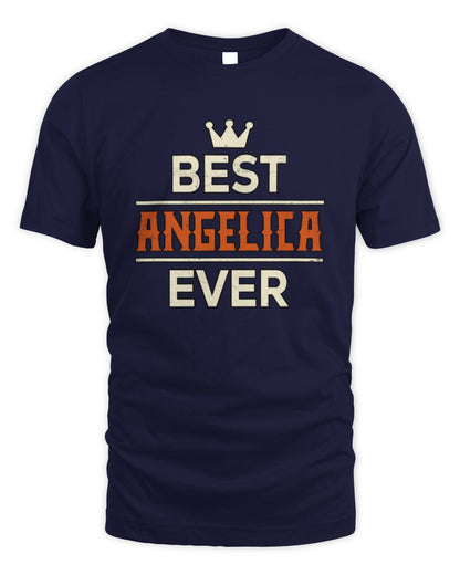 Best Your Name With Crown Shirt ANGELICA M1-59 / Unisex Standard T-Shirt / navy