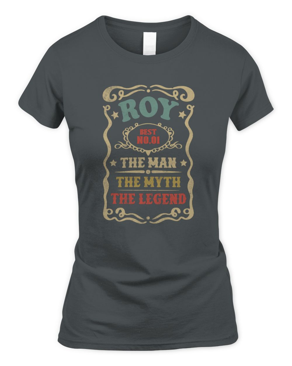 The Man The Myth The Legend Vintage Gold Wine Shirt ROY M1-52 / Women's Standard T-Shirt / charcoal
