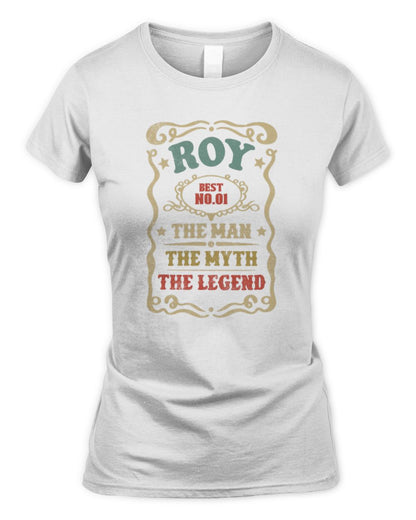 The Man The Myth The Legend Vintage Gold Wine Shirt ROY M1-52 / Women's Standard T-Shirt / white
