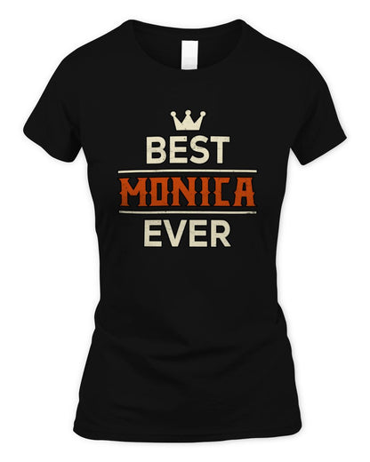Best Your Name With Crown Shirt MONICA M1-59 / Women's Standard T-Shirt / black