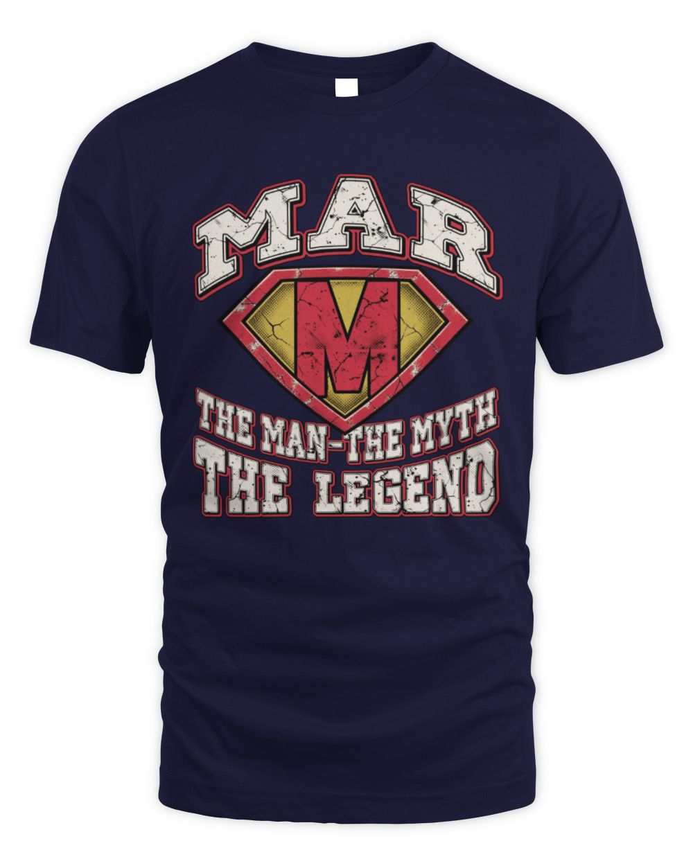 The Man The Myth The Legend Superman Graphic T-Shirt MAR M1-74 / Unisex Standard T-Shirt / navy
