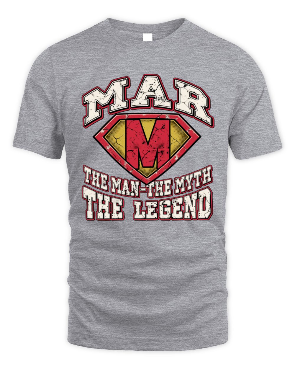 The Man The Myth The Legend Superman Graphic T-Shirt MAR M1-74 / Unisex Standard T-Shirt / sport grey