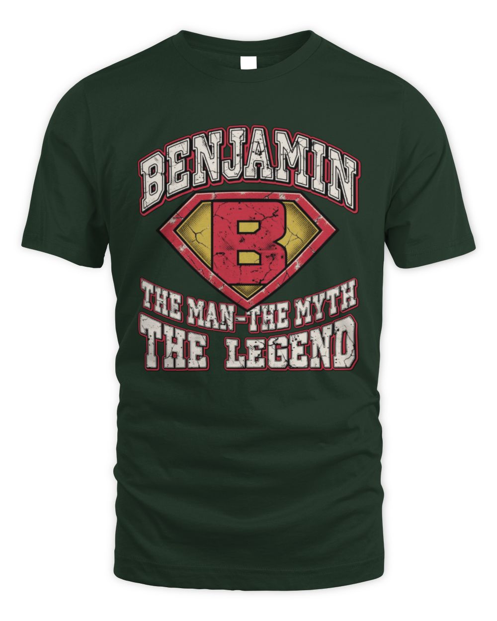 The Man The Myth The Legend Superman Graphic T-Shirt BENJAMIN M1-74 / Unisex Standard T-Shirt / forest green