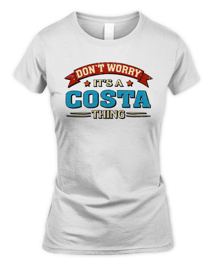 Don't Worry It's a Your Name Thing Funny Retro T-Shirt COSTA M1-57 / Women's Standard T-Shirt / white