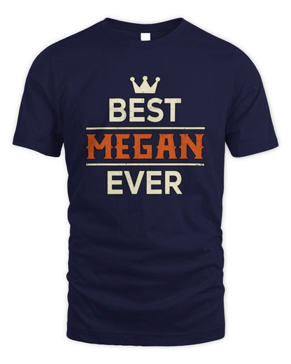 Best Your Name With Crown Shirt MEGAN M1-59 / Unisex Standard T-Shirt / navy