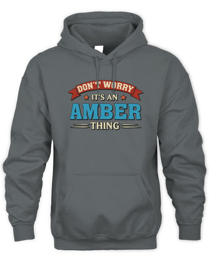 Don't Worry It's a Your Name Thing Funny Retro T-Shirt AMBER M1-57 / Unisex Hoodie / charcoal