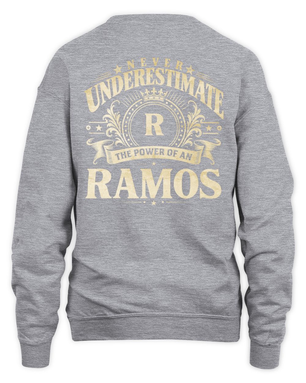 Never Underestimate Your Name Luxury Logo Shirt RAMOS M1-63 / Unisex Sweatshirt / sport grey
