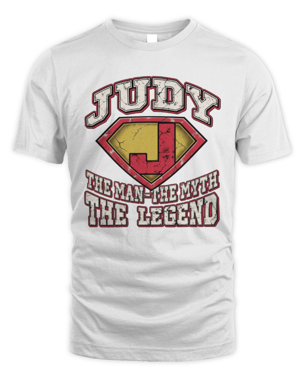 The Man The Myth The Legend Superman Graphic T-Shirt JUDY M1-74 / Unisex Standard T-Shirt / white