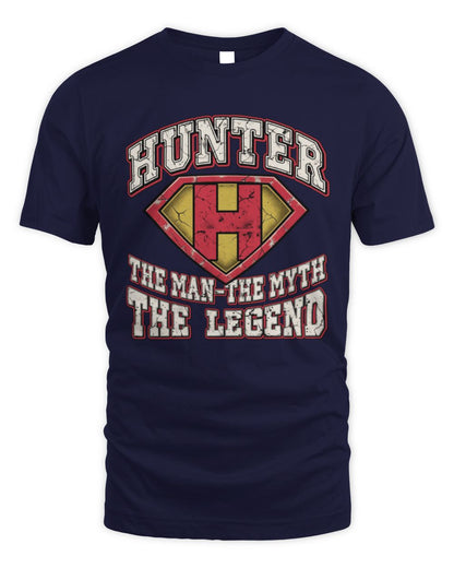 The Man The Myth The Legend Superman Graphic T-Shirt HUNTER M1-74 / Unisex Standard T-Shirt / navy