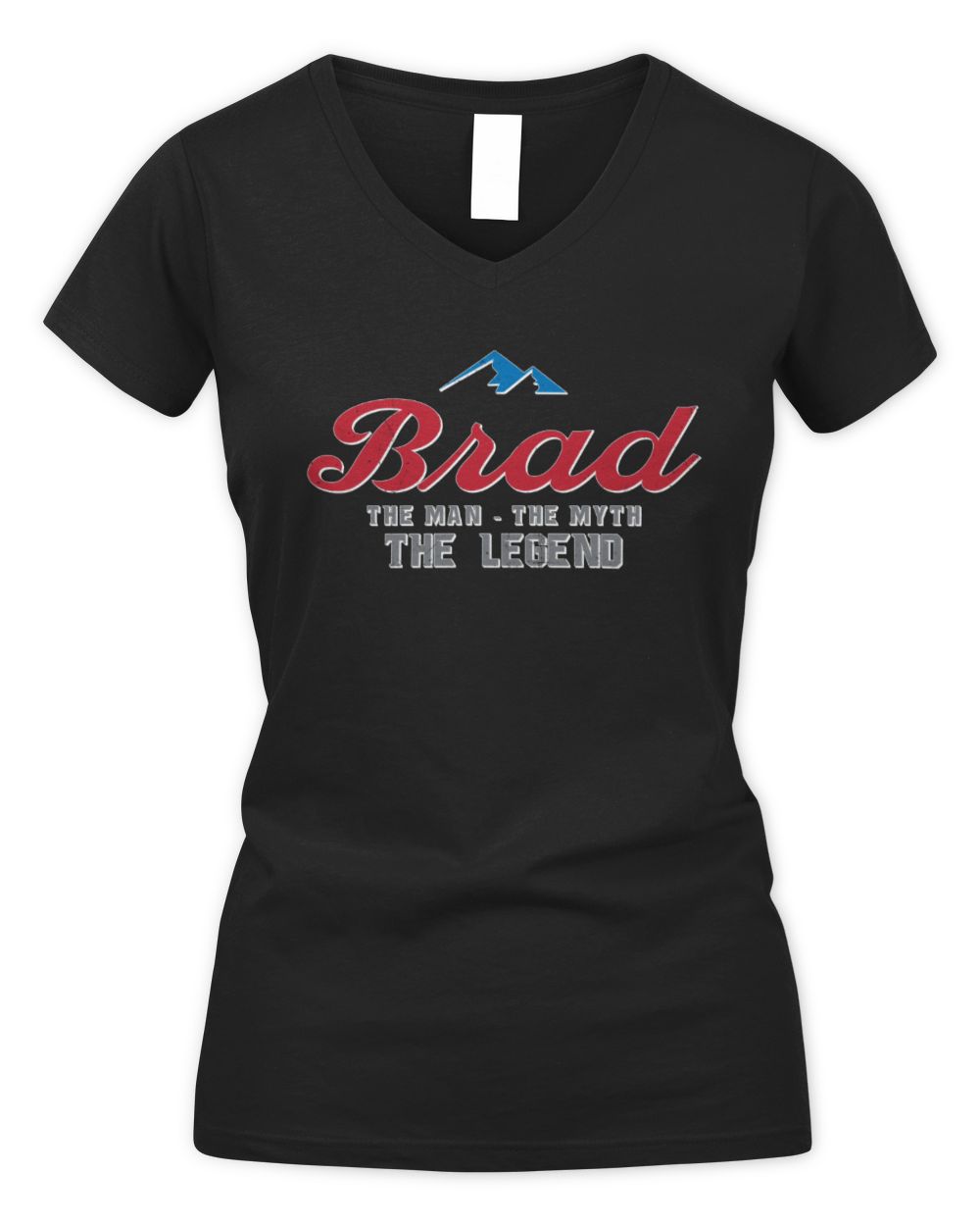The Man The Myth The Legend Coors Light Beer T-Shirt BRAD M1-S84 / Women's V-Neck T-Shirt / black