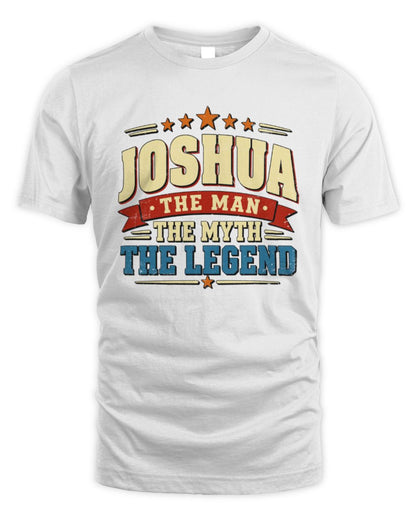 The Man The Myth The Legend Ribbon Vintage T-Shirt JOSHUA M1-56 / Unisex Standard T-Shirt / white