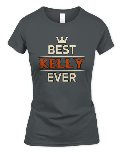 Best Your Name With Crown Shirt KELLY M1-59 / Women's Standard T-Shirt / charcoal