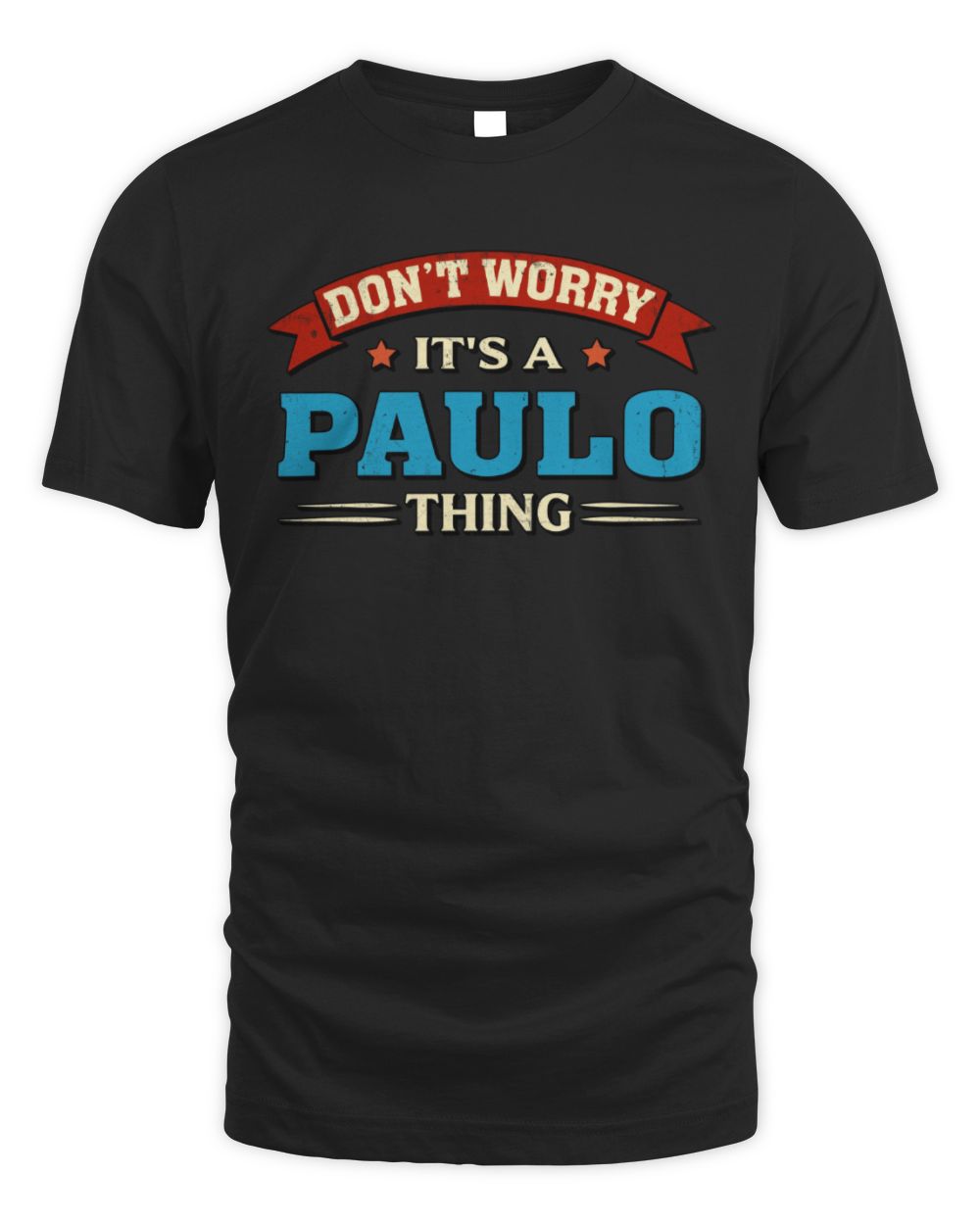Don't Worry It's a Your Name Thing Funny Retro T-Shirt PAULO M1-57 / Unisex Standard T-Shirt / black