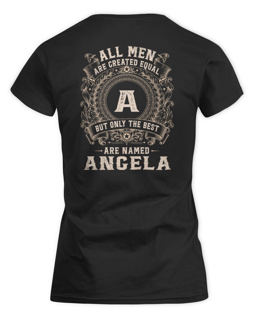 All Men Are Created Equal Cool Logo Shirt ANGELA M1-60 / Women's Standard T-Shirt / black
