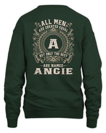 All Men Are Created Equal Cool Logo Shirt ANGIE M1-60 / Unisex Sweatshirt / forest green