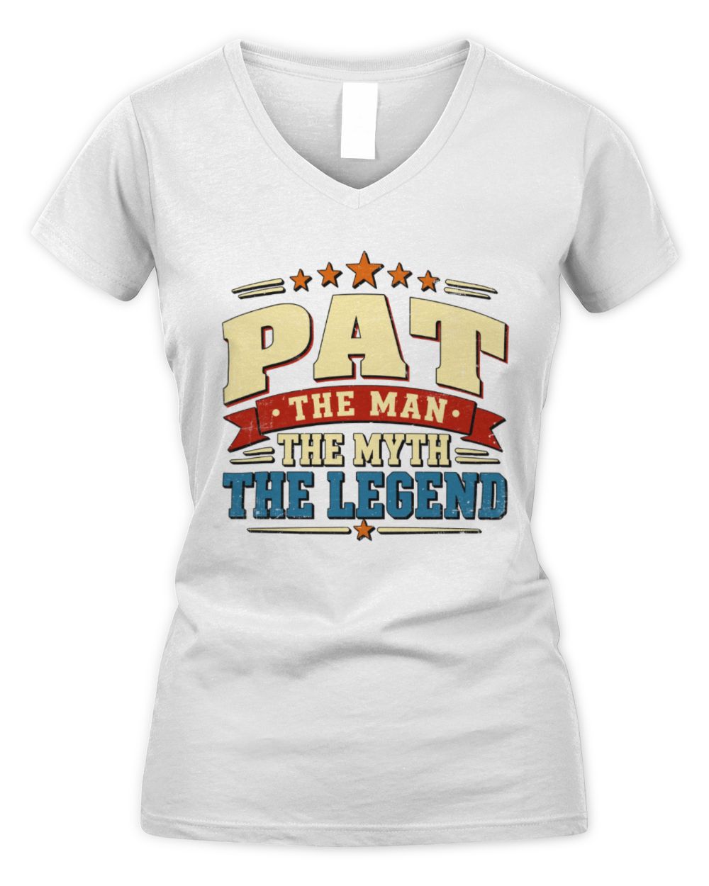 The Man The Myth The Legend Ribbon Vintage T-Shirt PAT M1-56 / Women's V-Neck T-Shirt / white