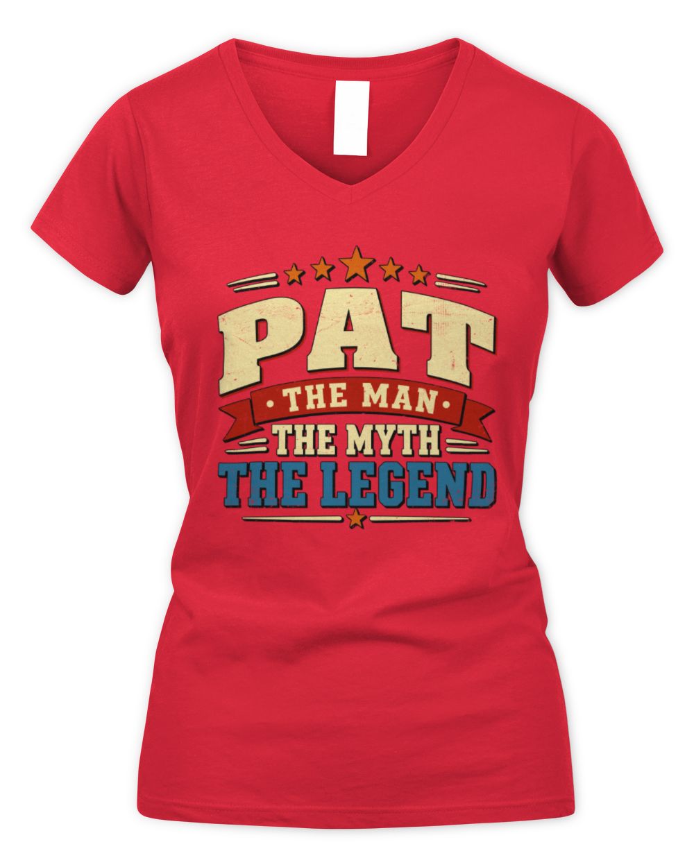 The Man The Myth The Legend Ribbon Vintage T-Shirt PAT M1-56 / Women's V-Neck T-Shirt / red