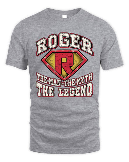The Man The Myth The Legend Superman Graphic T-Shirt ROGER M1-74 / Unisex Standard T-Shirt / sport grey