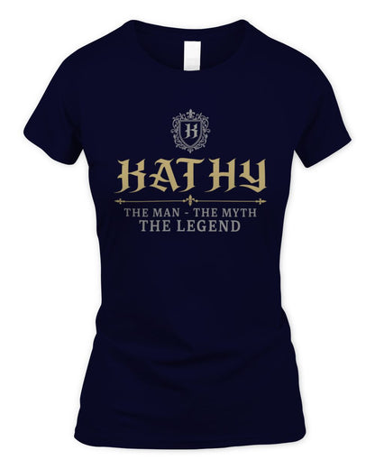 The Man The Myth The Legend Western Shirt KATHY M1-78 / Women's Standard T-Shirt / navy