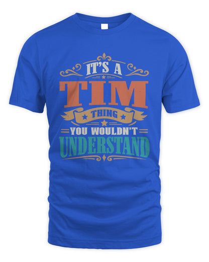 It’s a Name Thing Personalized Retro T-Shirt TIM M1-47 / Unisex Standard T-Shirt / royal