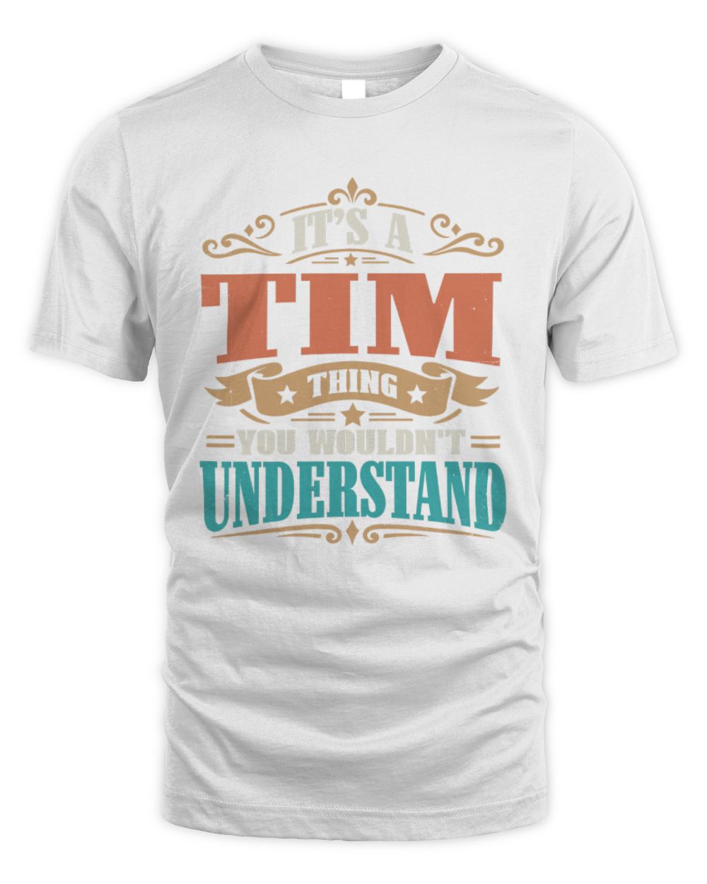It’s a Name Thing Personalized Retro T-Shirt TIM M1-47 / Unisex Standard T-Shirt / white
