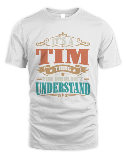 It’s a Name Thing Personalized Retro T-Shirt TIM M1-47 / Unisex Standard T-Shirt / white