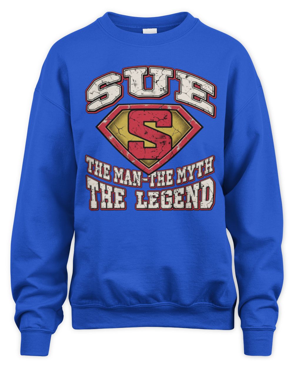 The Man The Myth The Legend Superman Graphic T-Shirt SUE M1-74 / Unisex Sweatshirt / royal