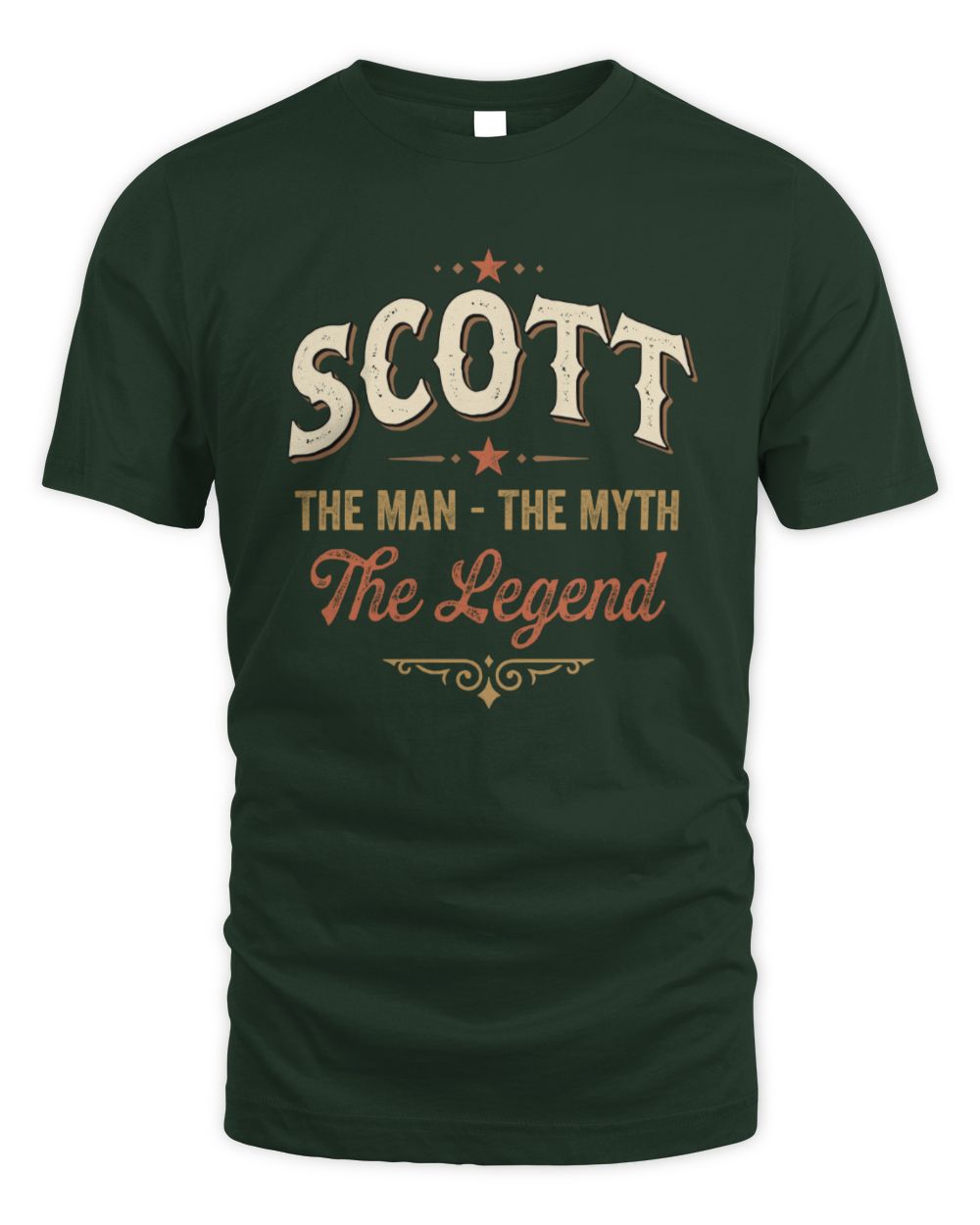 I'm Name I'm Not Rude I Just Have The Balls Funny T-Shirt SCOTT M1-77 / Unisex Standard T-Shirt / forest green