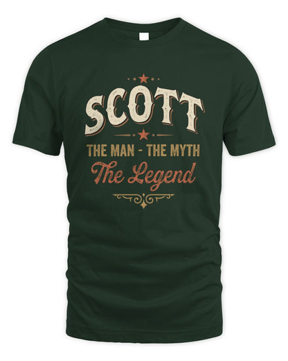 I'm Name I'm Not Rude I Just Have The Balls Funny T-Shirt SCOTT M1-77 / Unisex Standard T-Shirt / forest green