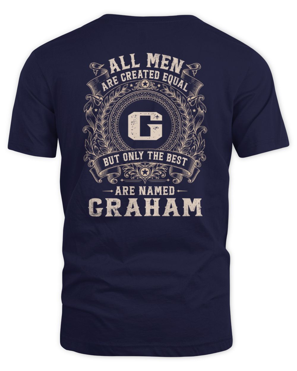 All Men Are Created Equal Cool Logo Shirt GRAHAM M1-60 / Unisex Standard T-Shirt / navy