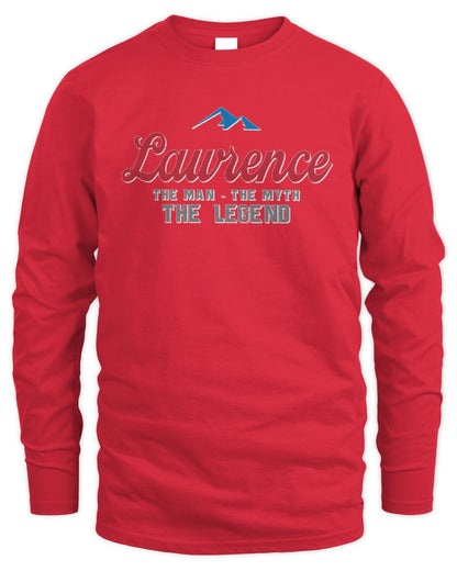 The Man The Myth The Legend Coors Light Beer T-Shirt LAWRENCE M1-S84 / Men's Long Sleeved T-Shirt / red