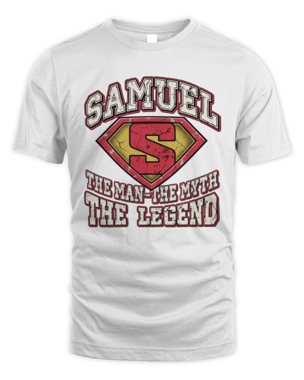 The Man The Myth The Legend Superman Graphic T-Shirt SAMUEL M1-74 / Unisex Standard T-Shirt / white