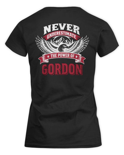 Never Underestimate Your Name Eagle Mountain Shirt GORDON M1-61 / Women's Standard T-Shirt / black
